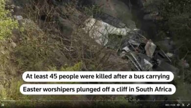 बस दुर्घटना: दक्षिण अफ्रीका में बस खाई में गिरने से 45 लोगों की मौत