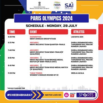 Paris Olympic 2024 Day 3 India Schedule: जानें भारतीय खिलाड़ियों का आज का शेड्यूल और मेडल की संभावनाएं 1 Paris Olympic 2024 Day 3 India Schedule