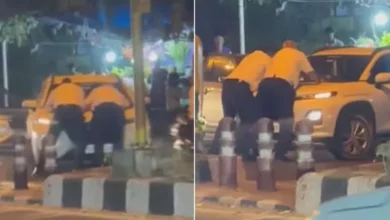 दिल्ली: नाबालिग ने पुलिसकर्मियों को कार के बोनट पर बुरी तरह घसीटा