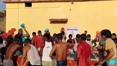 रायपुर सेंट्रल जेल में कैदियों का गंगाजल स्नान